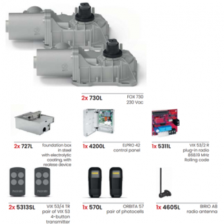 Fadini Fox 730 Kit for Pair of Swing Gates