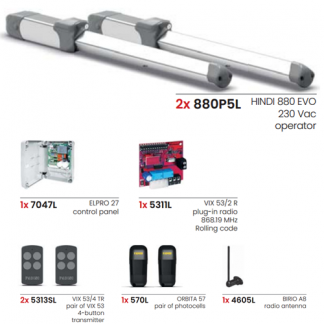 Fadini Hindi 880 Evo Kit for pair of swing gates